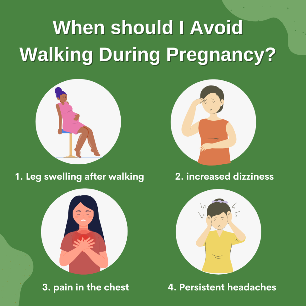 when to avoid walking during pregnancy