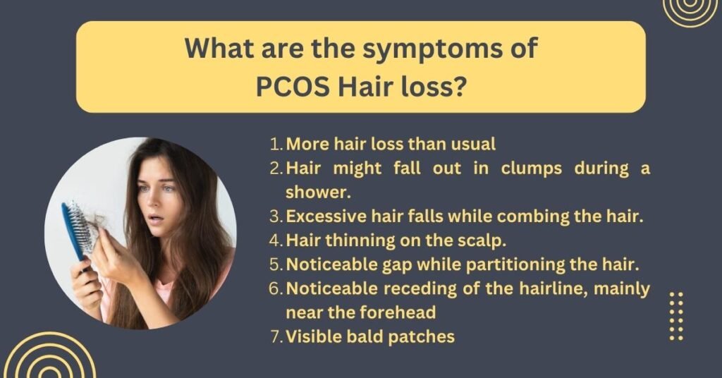 what are the symptoms of pcos hairloss