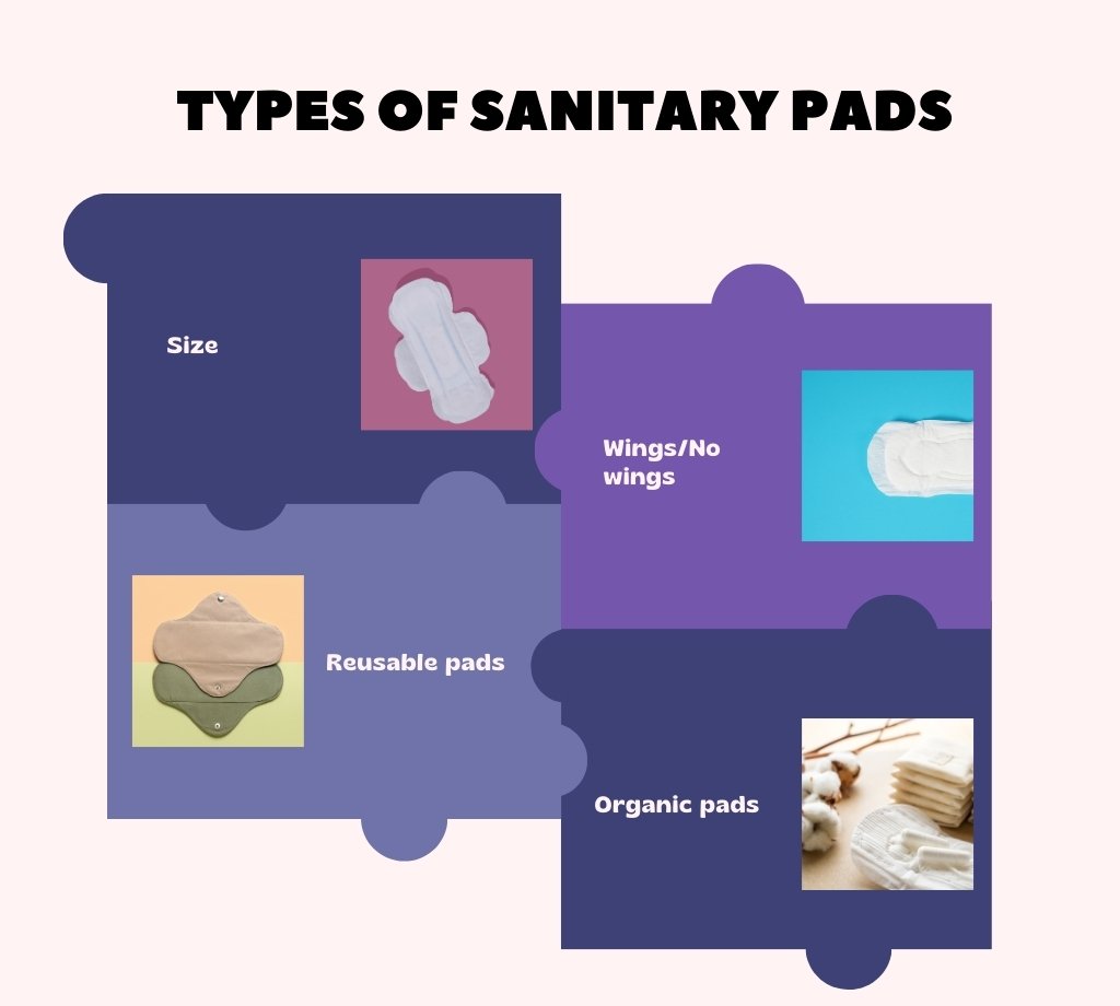 types of sanitary pads