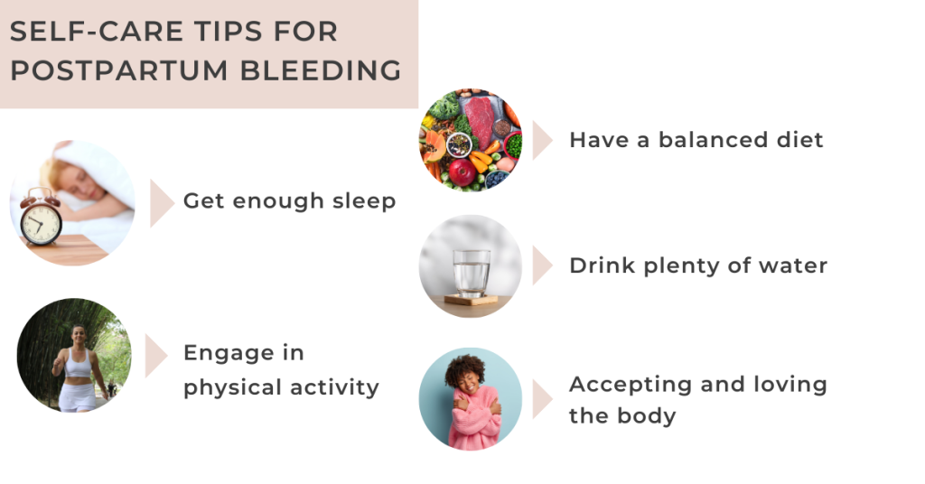 self care tips for postpartum bleeding