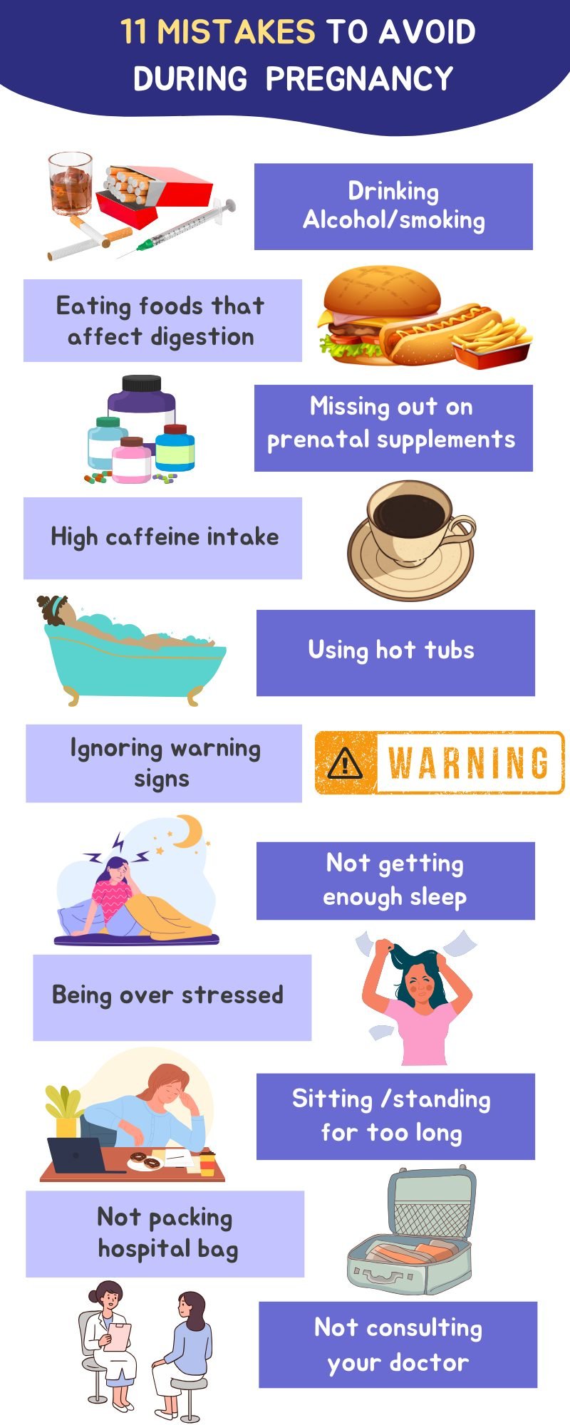 11 mistakes TO AVOID during pregnancy