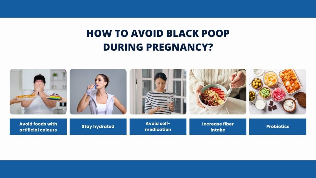 how to avoid black poop during pregnancy