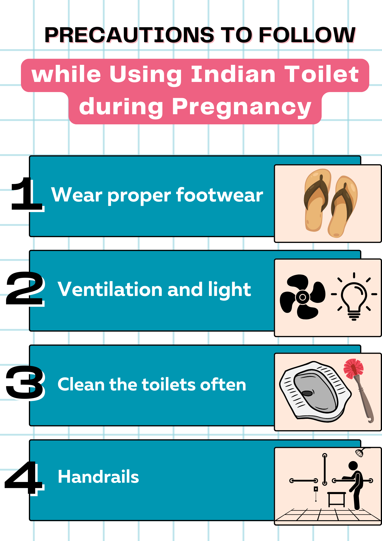 precautions to follow while Using Indian Toilet during Pregnancy