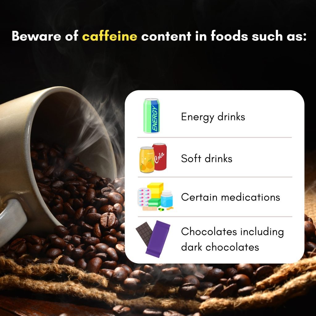 Beware of caffeine content in foods