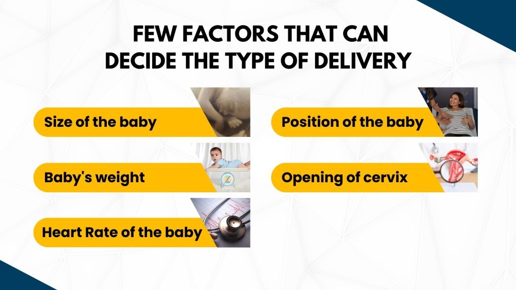 few factors that can decide the type of delivery