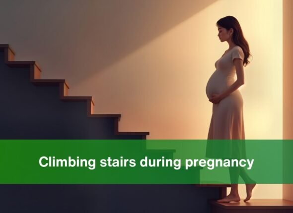 Climbing stairs during pregnancy - banner