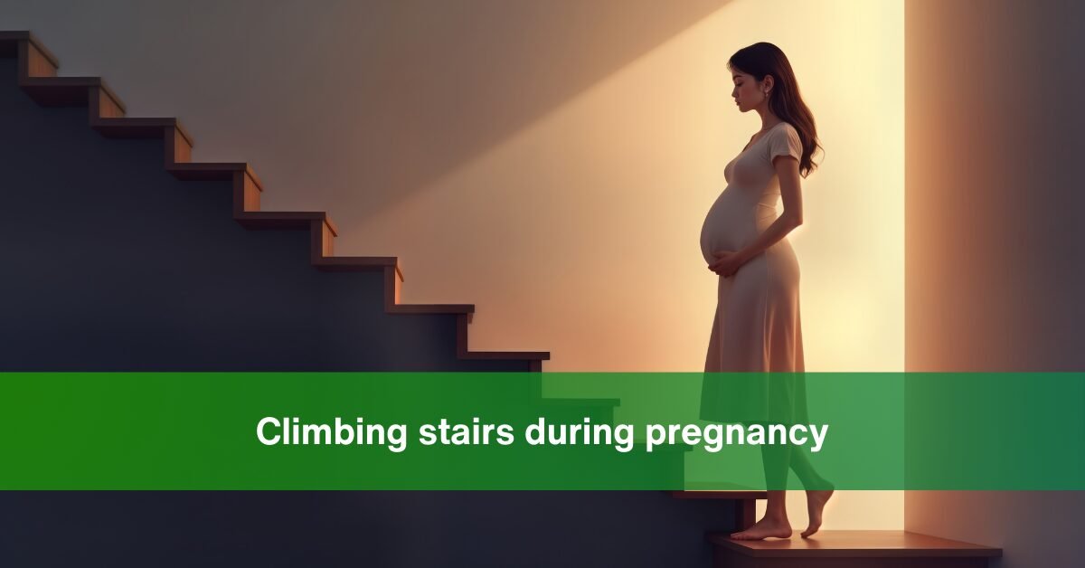 Climbing stairs during pregnancy - banner